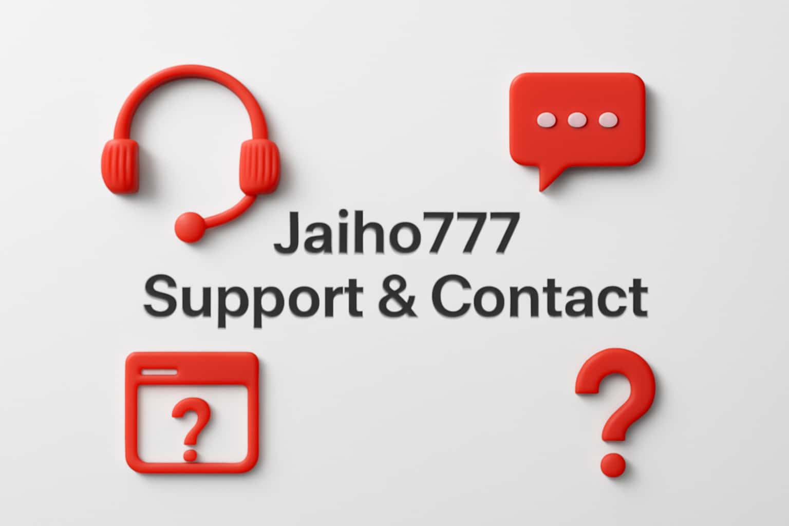 Jaiho777 Support & Contact Interface