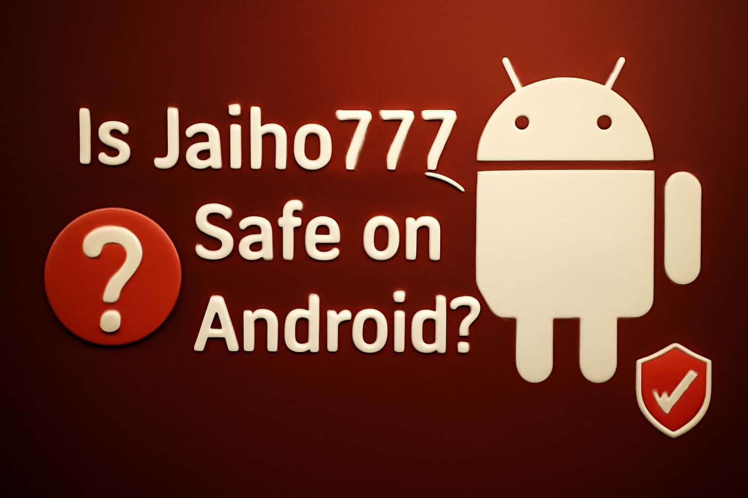 An informational image about the safety of Jaiho777 on Android.