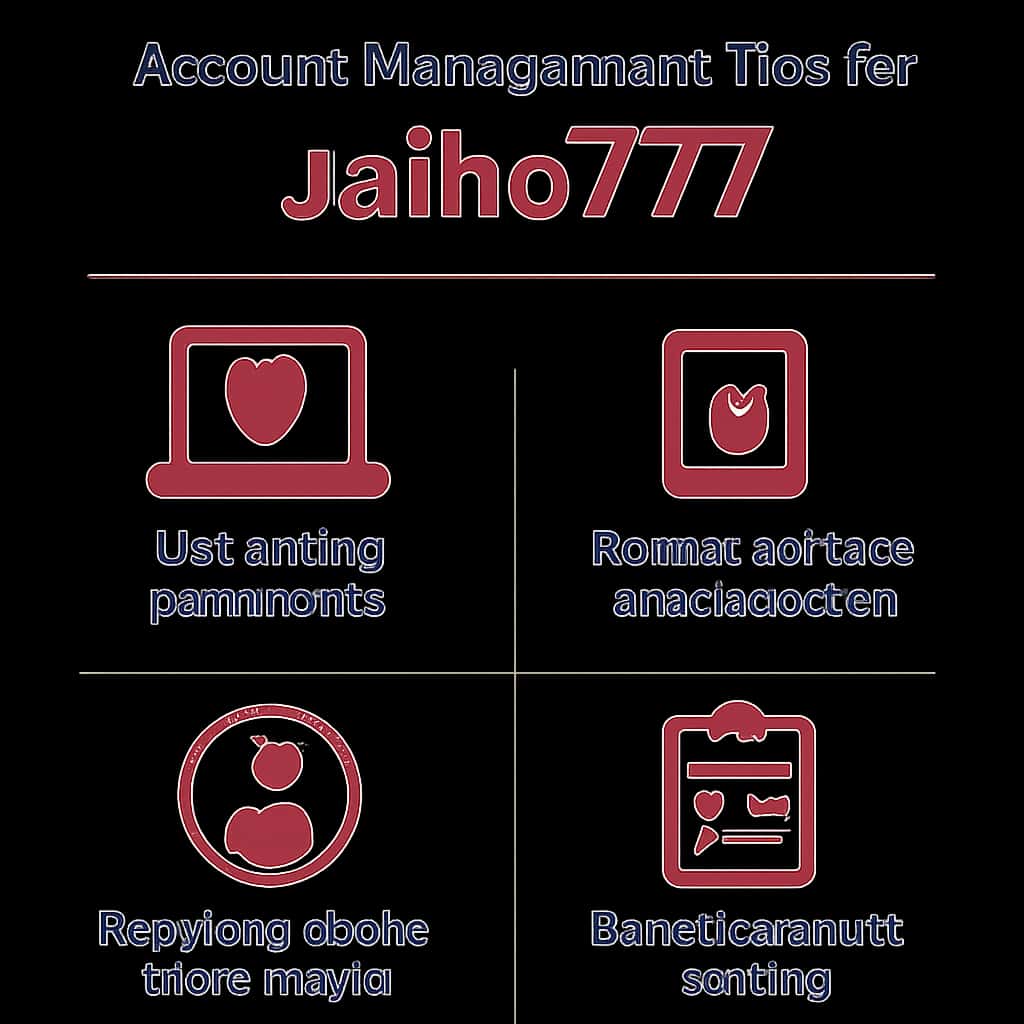 An educational illustration regarding account management tips for Jaiho777.