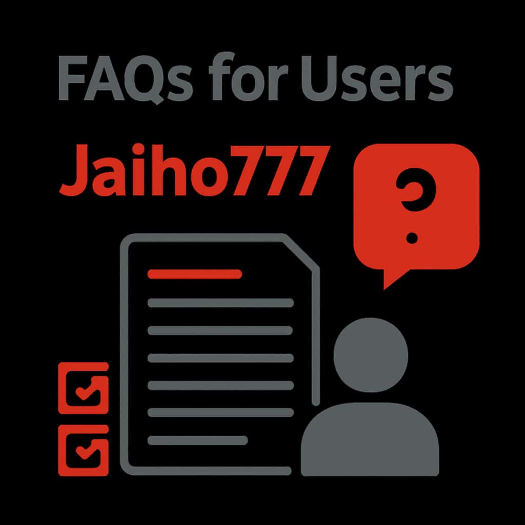 Illustration detailing the FAQs for Jaiho777 Users.