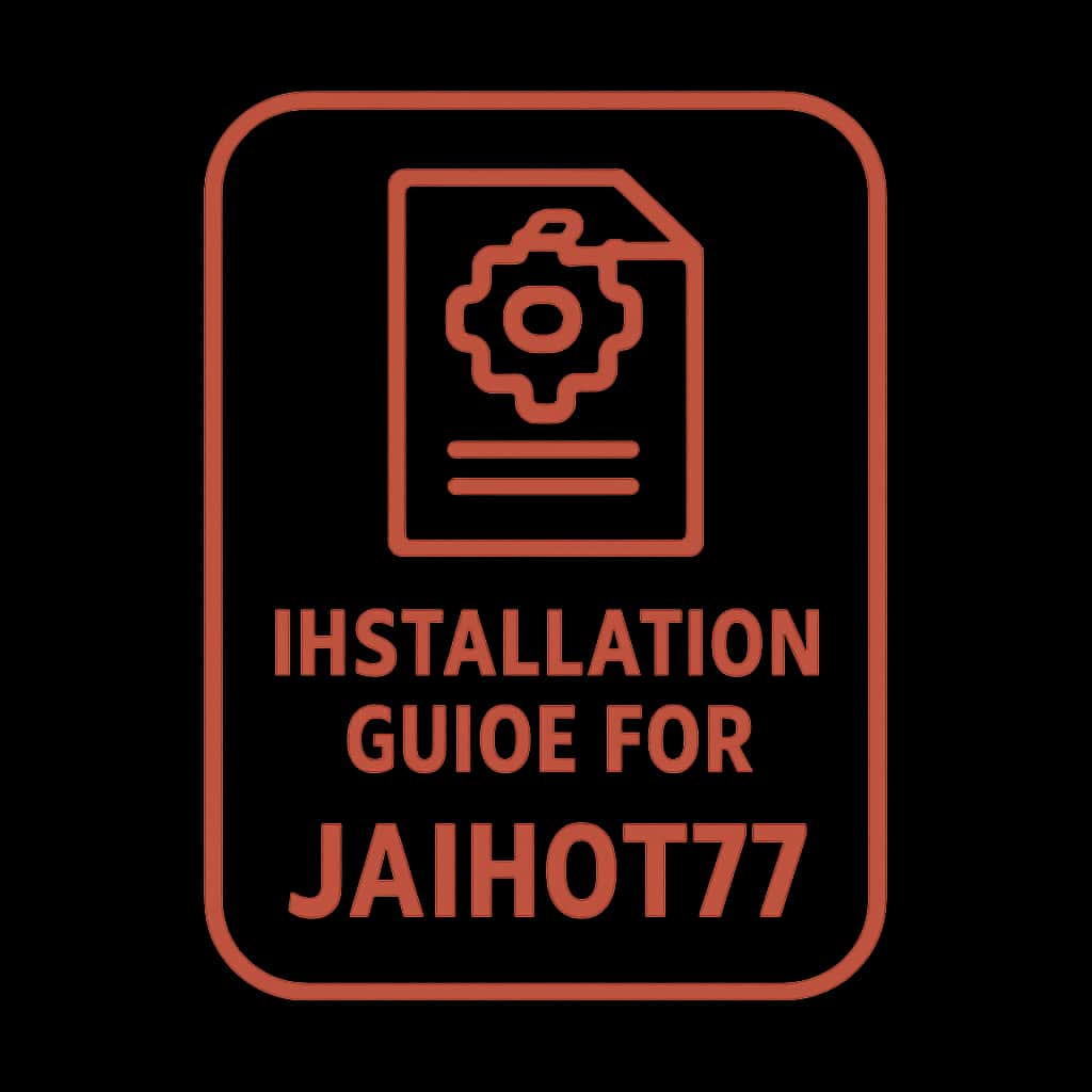 An icon representing the installation guide for Jaiho777, highlighting the title.