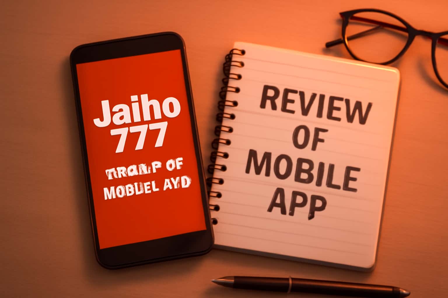 An informative scene showcasing aspects of the Jaiho777 mobile app.