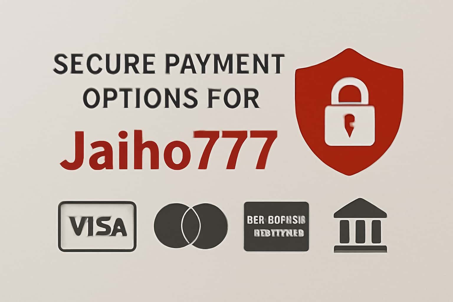 An informative scene showcasing secure payment options with the text 'Jaiho777' prominently displayed.