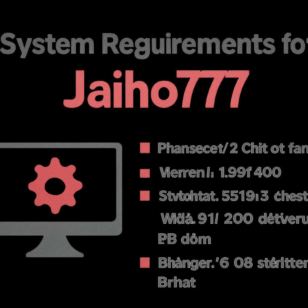 Diagram explaining system requirements for Jaiho777.