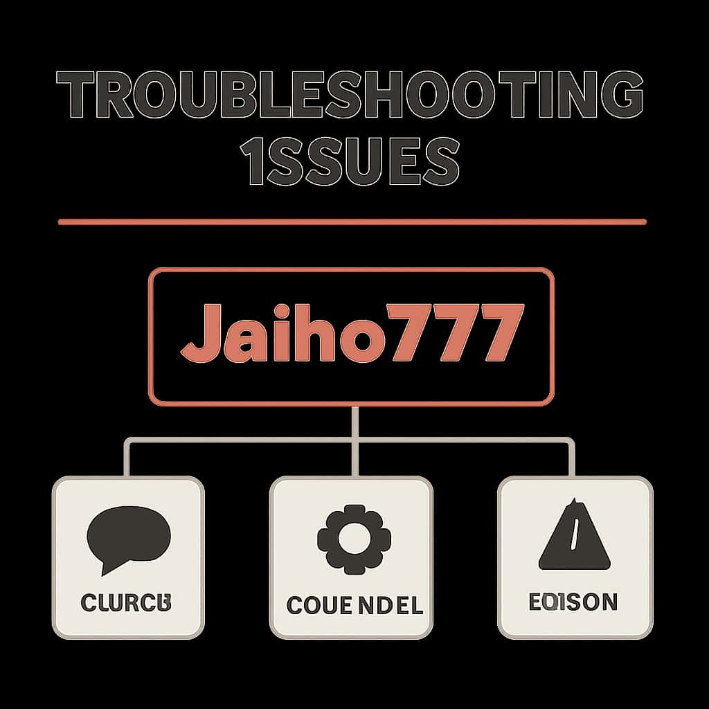 Illustration showing steps for troubleshooting Jaiho777.