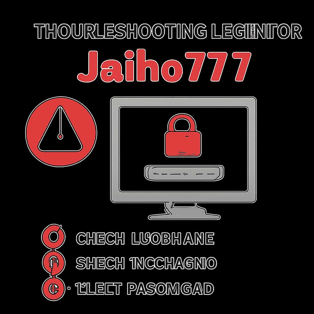 Illustration depicting common login issues and solutions for Jaiho777.