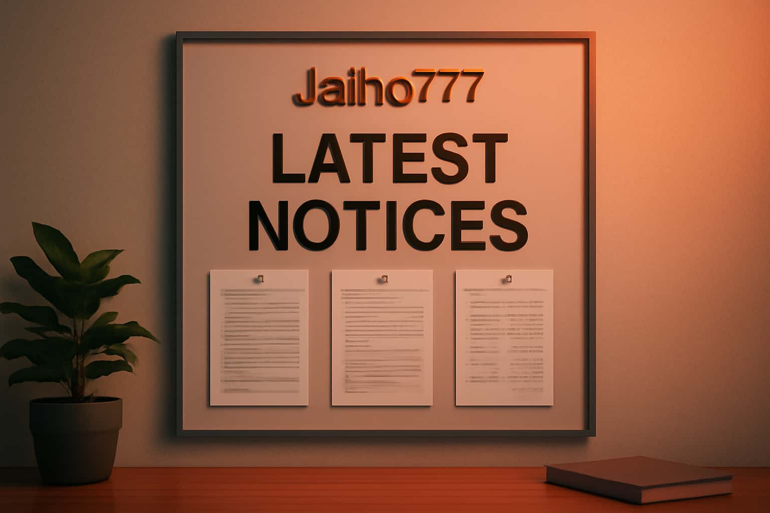 An informational graphic about Latest Jaiho777 Notices.